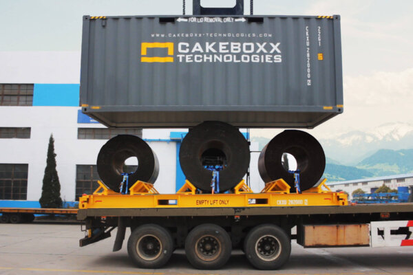 Lid of the CoilBoxx™ Container Being Lifted